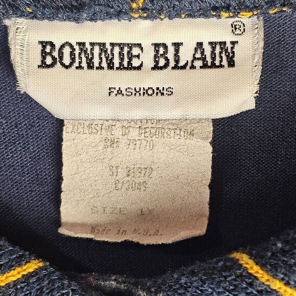 Vintage Bonnie Blain Collar Plaid Floral Contrasting Long Sleeve Shirt, EUC, 1X - Picture 5 of 5